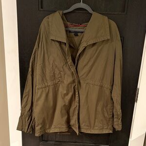 French connection military green cotton jacket